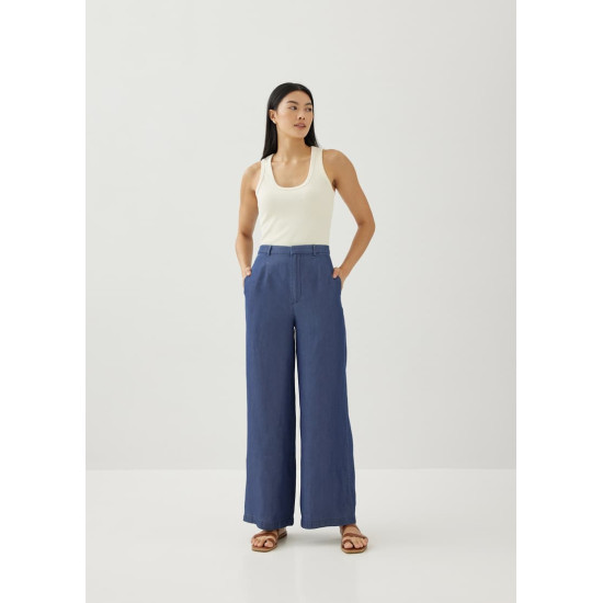 Lany Chambray Straight Leg Pants