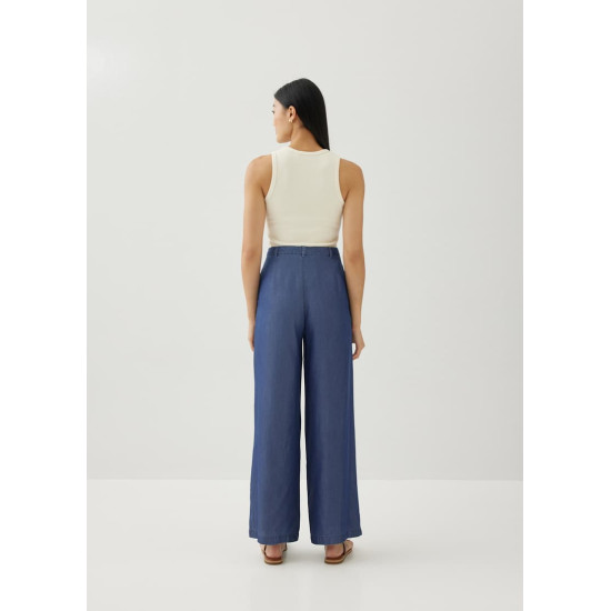 Lany Chambray Straight Leg Pants