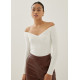 Rayla Fitted Off Shoulder Knit Top