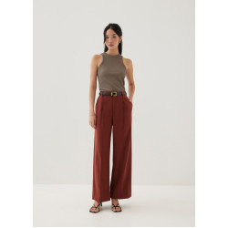 Gretal Tailored Pleated Straight Leg Pants