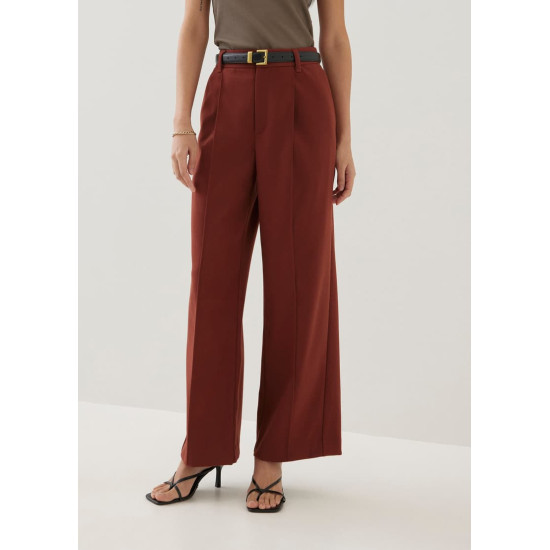 Gretal Tailored Pleated Straight Leg Pants