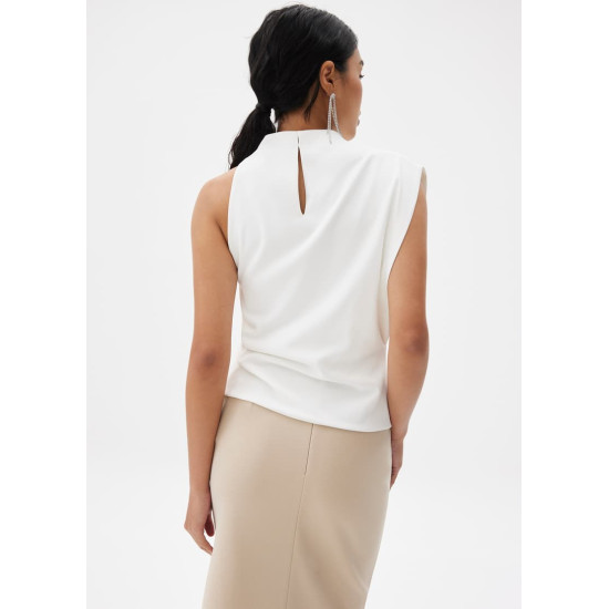 Maya Asymmetric Drape Blouse