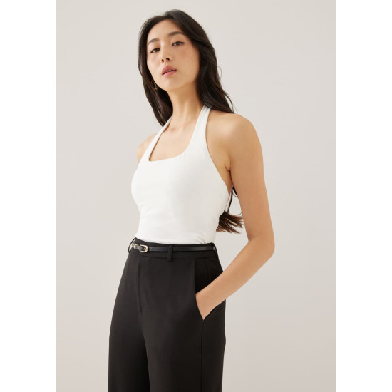 Zadie Padded Jersey Halter Top