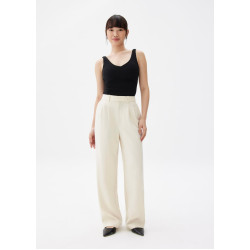 Lana Relaxed Melange Tailored Pants