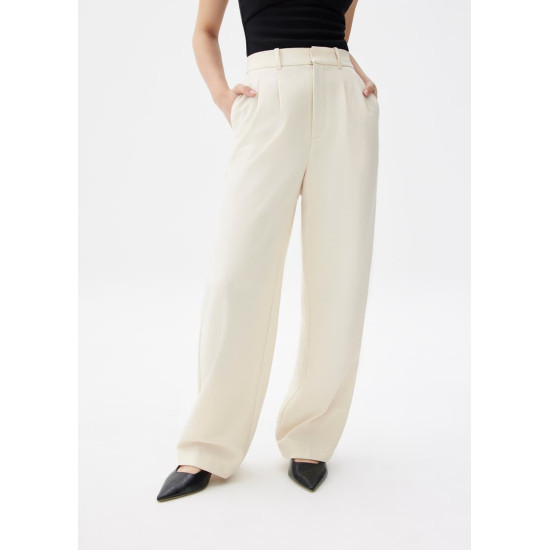 Lana Relaxed Melange Tailored Pants