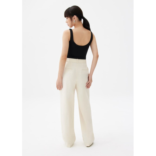 Lana Relaxed Melange Tailored Pants