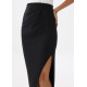 Divya Asymmetric Drape Midi Skirt