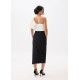 Divya Asymmetric Drape Midi Skirt