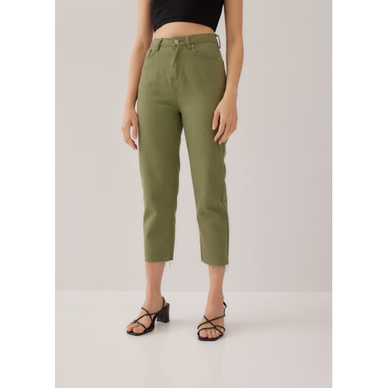 Aurelie High Rise Straight Crop Jeans