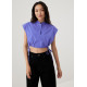 Xia Crop Mandarin Collar Top