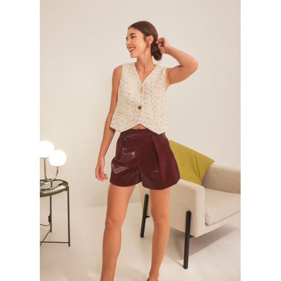 Tyla Pleather Tailored Shorts