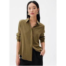 Ivy Satin Button Down Shirt