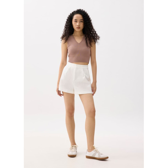 Sree Knit V-neck Crop Top