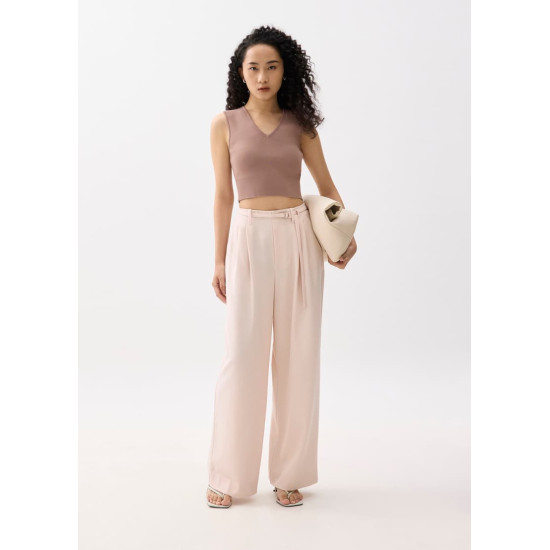 Sree Knit V-neck Crop Top