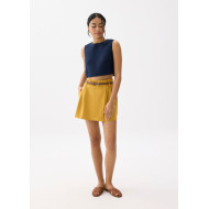 Belted A-line Skort