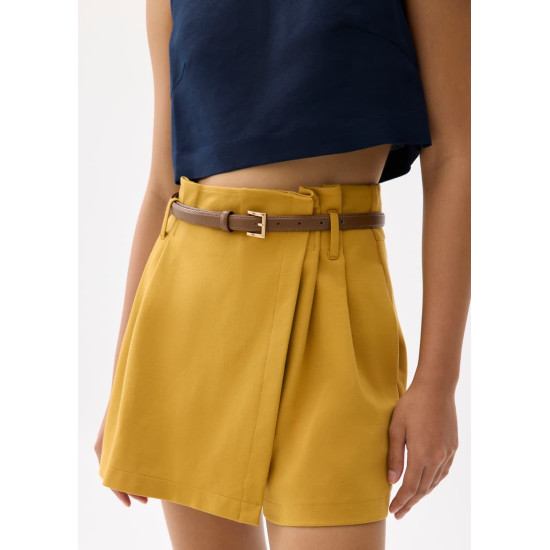 Belted A-line Skort