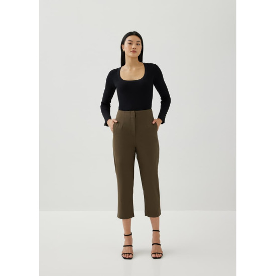 Roxanne Cotton Tailored Peg Leg Pants