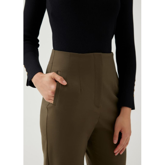 Roxanne Cotton Tailored Peg Leg Pants