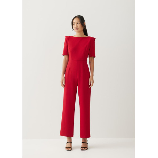 Chana Straight Leg Puff Sleeve Jumpsuit