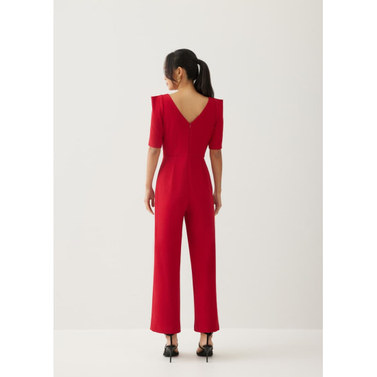 Chana Straight Leg Puff Sleeve Jumpsuit