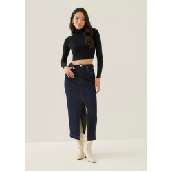 Porshe Knit Turtleneck Crop Top