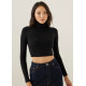 Porshe Knit Turtleneck Crop Top