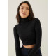 Porshe Knit Turtleneck Crop Top