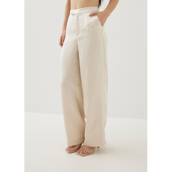 Myka Tailored Satin Straight Leg Pants