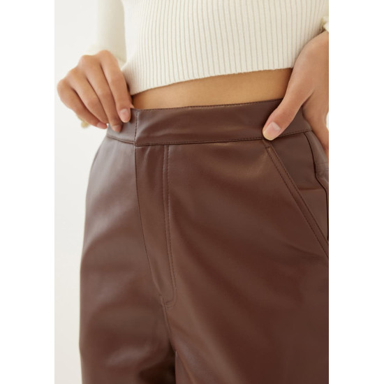 Francey Pleather Straight Leg Pants