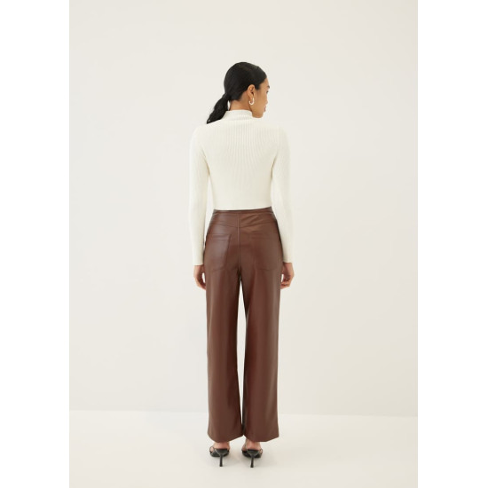 Francey Pleather Straight Leg Pants