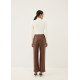 Francey Pleather Straight Leg Pants