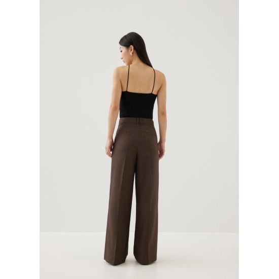 Rasha Mid Waist Tailored Straight Leg Pants