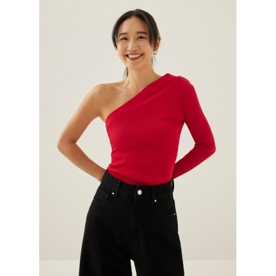 Isbeth Asymmetric Knit Toga Top