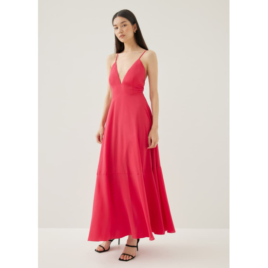 Kaleni Padded Plunge Maxi Dress