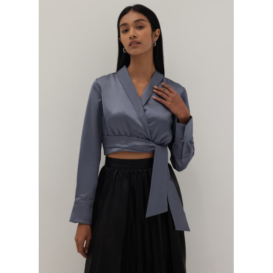 Kehlani Wrap Front Sash Tie Top