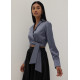 Kehlani Wrap Front Sash Tie Top