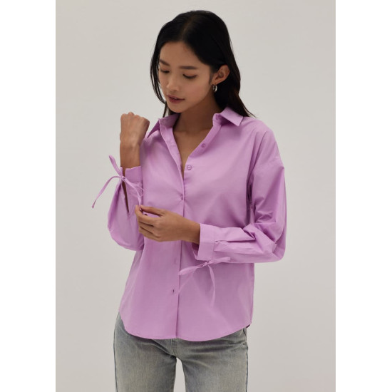 Rianna Relaxed Tie Cuff Sleeve Shirt