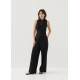 Mina Padded Tweed Mandarin Collar Jumpsuit