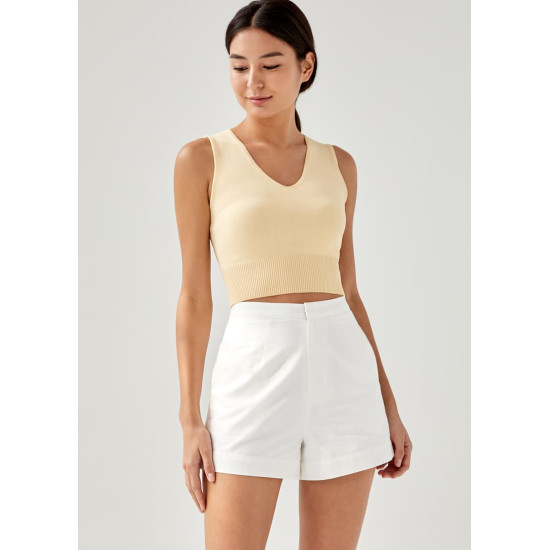 Amita Cotton Tailored A-line Shorts