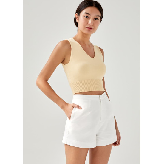 Amita Cotton Tailored A-line Shorts