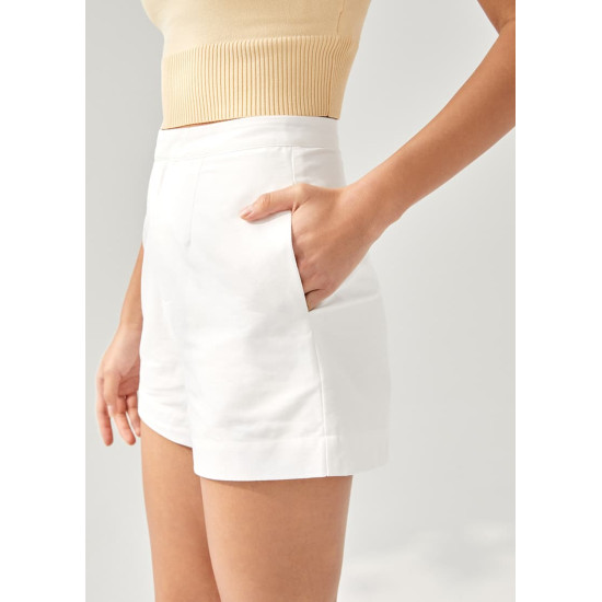 Amita Cotton Tailored A-line Shorts