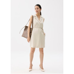 Tailored Collared Column Mini Dress