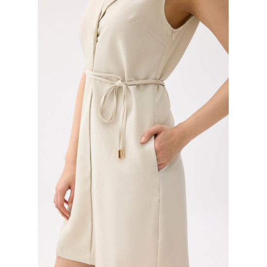 Tailored Collared Column Mini Dress