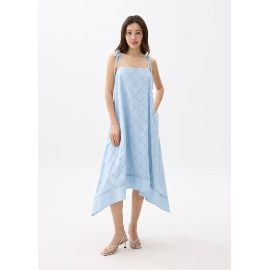 Broderie Trapeze Maxi Dress