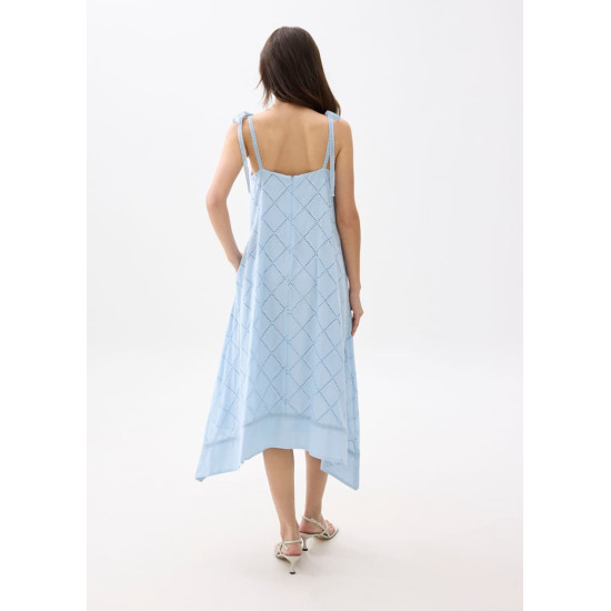 Broderie Trapeze Maxi Dress