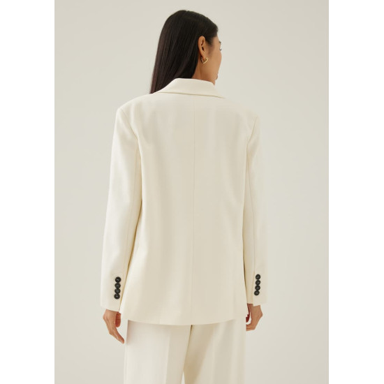 Rasha Shoulder Padded Relaxed Collared Blazer