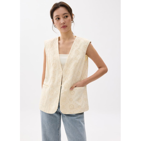 Relaxed Broderie Vest