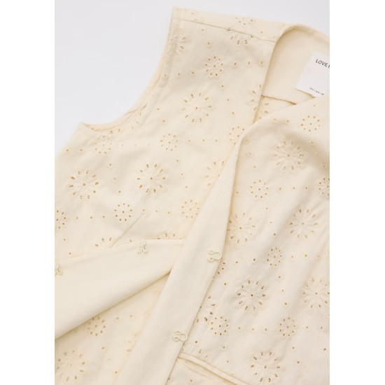 Relaxed Broderie Vest