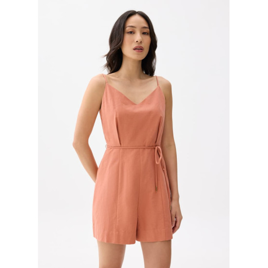 Cotton V-neck Romper