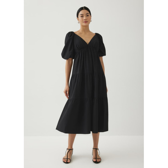 Katrine Padded Tiered Maxi Dress